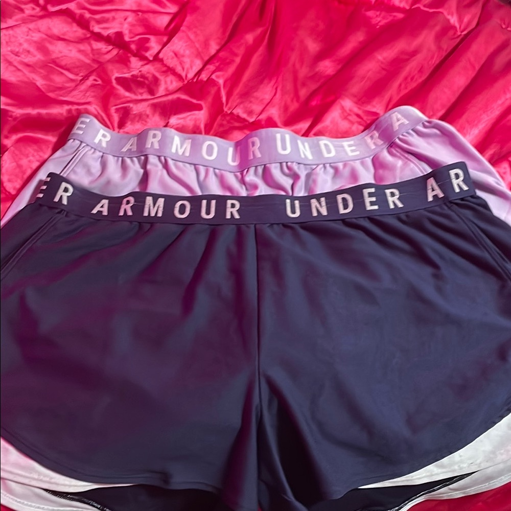 Under Armour Blue and Purple Athletic Shorts Lightweight Performance